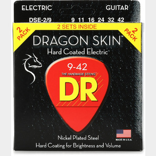 DRDRAGON SKIN DSE-2/9 2PACK Extra Light 009-042 エレキギター コーティング弦【２セットパック】