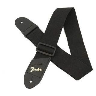 Fenderフェンダー Economy Strap GOLD 2" Black Polyester Logo Straps ギターストラップ