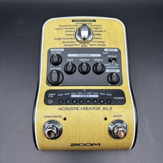 ZOOM AC-2 Acoustic Creator　アコースティックギター用プリアンプ【現物画像】