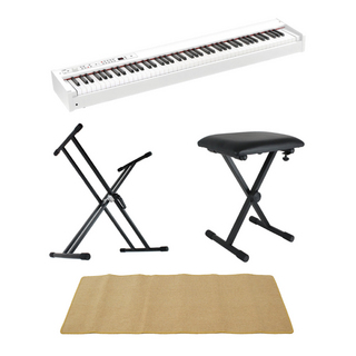 KORGコルグ D1 WH DIGITAL PIANO ホワイト 電子ピアノ X型スタンド X型ベンチ ピアノマット付きセット