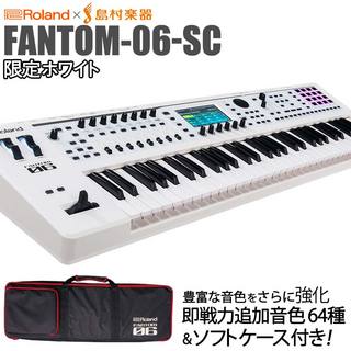 Roland FANTOM-06-SC 限定ホワイト 追加音源付属 61鍵盤 島村楽器限定 オリジナルカラー [背負える ケース付属]FAN