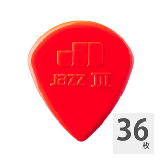 Jim Dunlop47R JAZZ III 1.38 RED ピック×36枚