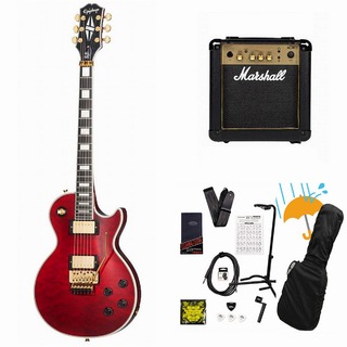 EpiphoneAlex Lifeson Les Paul Custom Axcess Quilt Ruby アレックス ライフソン ラッシュ Marshall MG10アンプ付