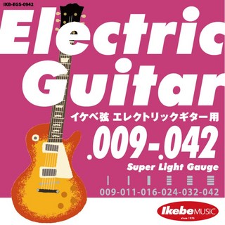 Ikebe Original Electric Guitar Strings イケベ弦 エレキギター用 009-042 [Super Light Gauge/IKB-EGS-0942]