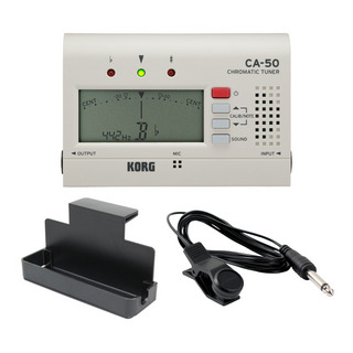 KORG CA-50 WH クロマチックチューナー チューナーマイク 譜面台トレイ付きセット