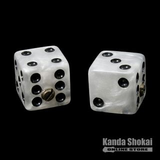 ALLPARTSPK-3250-055 Set of 2 Unmatched Dice Knobs, White Pearloid [5120]
