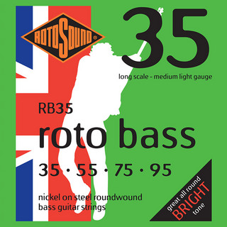 ROTOSOUND Roto Bass Medium Light Nickel on Steel Roundwound, RB35 (.035-.095)