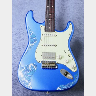 Xotic XSC-2 Master Grade Flame Maple Neck Heavy Aged ~Lake Pracid Blue over Blue Paisley ~