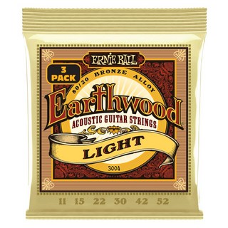 ERNIE BALL Earthwood 80/20 Bronze Light 3 Pack (11-52) #3004
