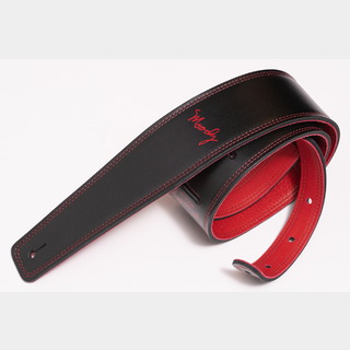 MOODY STRAPS 2.5 Inch Black/Red Leather Long Tail【GIB横浜