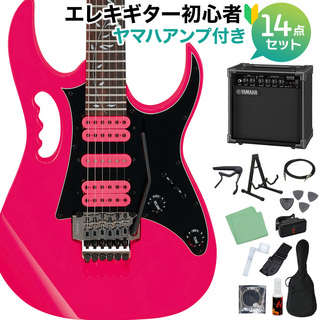 IbanezJEMJRSP-PK PINK 初心者セット ヤマハアンプ付 Steve Vai モデル