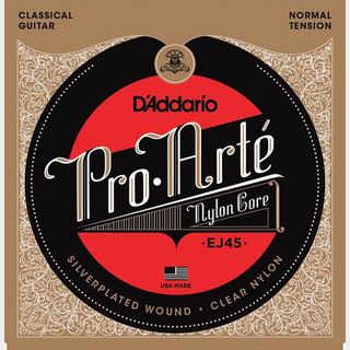D'Addario Classic Guitar Pro-Arte Laser Selected Nylon Trebles EJ45 Normal Tension 28-43 クラシックギター弦【