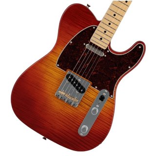Fender2024 Collection Made in Japan Hybrid II Telecaster Maple Fingerboard Flame Sunset Orange Transparent