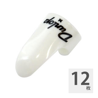 Jim Dunlop9011 White Plastic Fingerpicks ミディアム フィンガーピック×12枚