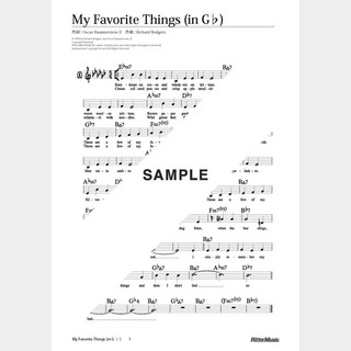 楽譜 My Favorite Things（in G♭）