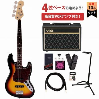 FenderMade in Japan Junior Collection Jazz Bass Rosewood Fingerboard 3-Color Sunburst フェンダーVOXアンプ
