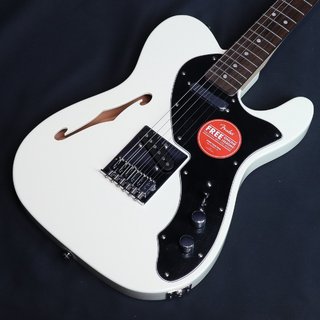 Squier by Fender Affinity Series Telecaster Thinline Laurel Fingerboard Black Pickguard Olympic White 【横浜店】