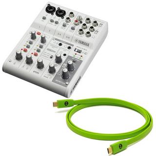 YAMAHA AG06MK2 W + OYAIDE製高品質USBケーブルセット (ヤマハ)(USBミキサー)(配信用インターフェース)(Type C ...