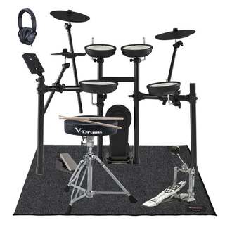 Roland TD-07KV PEARLキックペダルと純正ドラム椅子のフルセット w/ Vドラムマット