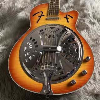 Fender FR-50CE Cutaway Electro Acoustic Resonator Guitar- Sunburst【現物画像】