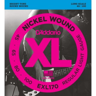 D'Addario EXL170 ベース弦 ニッケル Long Scale .045-.100