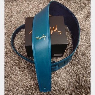 moody 2.5" Suade Backed Guitar Strap - Blue/Navy