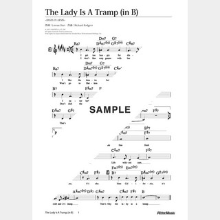 楽譜 The Lady Is A Tramp（in B）