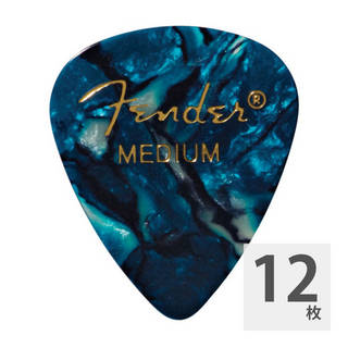 Fender フェンダー 351 Shape Ocean Turquoise Medium ギターピック 12枚入り
