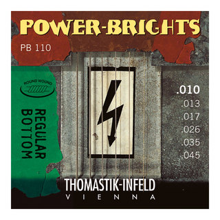Thomastik-InfeldPB110 Power Bright Series 10-45 Regulae Bottom エレキギター弦×6セット