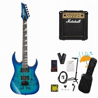 Ibanez GRGR221PA Aqua Burst GRGR221PA-AQB 入門用 海外限定モデル  Marshall MG10アンプ付属エレキギター初心者