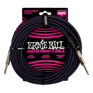 ERNIE BALL アーニーボール 6397 GT CABLE 25' SS PRBK ギターケーブル