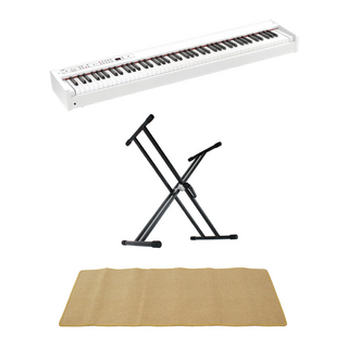 KORG コルグ D1 WH DIGITAL PIANO ホワイト 電子ピアノ X型スタンド ピアノマット(クリーム)付きセット
