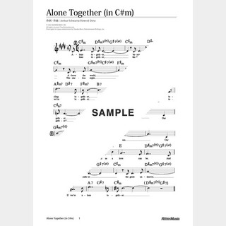 楽譜 Alone Together（in C＃m）