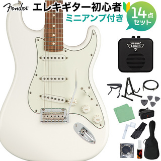 Fender Player Stratocaster PF PWT エレキギター初心者セット 【ミニアンプ付き】