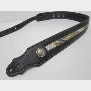 Franklin 11A-BK-N ギターストラップ Southwest Padded Leather Guitar Strap