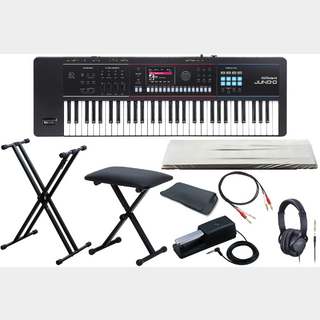 Roland JUNO-D6 [X型キーボードスタンド + ベンチ + ケーブル + ダストカバーセット！] ベロシティー対応61鍵シン