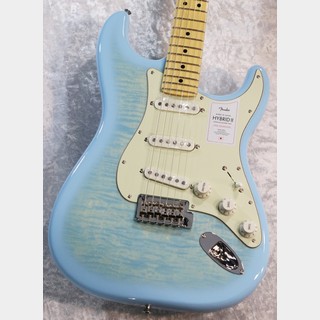Fender 2024 Collection Made in Japan Hybrid II Stratocaster Celeste Blue w/ Quilt Top #JD24003937【3.43kg】
