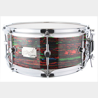 canopus Birch Snare Drum 6.5x14 Psychedelic Red
