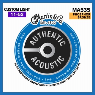 Martin MA535 PHOSPHOR BRONZE Custom Light (.011 - .052)【Martin Authentic Acoustic SP】