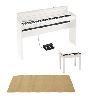 KORGコルグ LP-180 WH 電子ピアノ 高低自在椅子付き ピアノマット(クリーム)付きセット