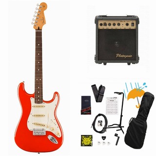 FenderPlayer II Stratocaster Rosewood FB Coral Red エレキギター PG-10アンプ付属エレキギター初心者セットR【