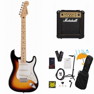 FenderMade in Japan Junior Collection Stratocaster Maple FB 3-Color Sunburst Marshall MG10アンプ付属エレキ