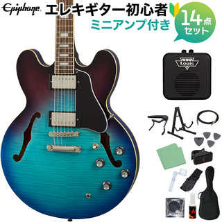 Epiphone ES-335 Figured BB エレキギター初心者14点セット【ミニアンプ付き】 セミアコギター