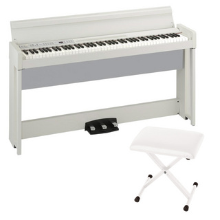 KORG コルグ C1 AIR WH 電子ピアノ KORG PC-110-WH X型キーボードベンチセット