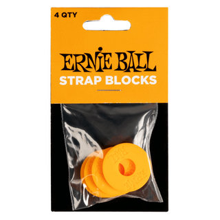 ERNIE BALL5621 STRAP BLOCKS 4PK ORANGE ゴム製 ストラップブロック オレンジ 4個入り