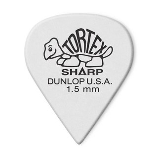 Jim Dunlop 412R Tortex Shape Picks×10枚セット (1.50mm/ホワイト)