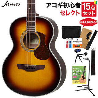 James J-300A BBT アコースティックギター 教本・お手入れ用品付きセレクト15点セット 初心者セット