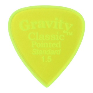 Gravity Guitar PicksClassic Pointed -Standard Master Finish- GCPS15M 1.5mm Fluorescent Green ギターピック