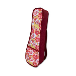 ORCAS ウクレレケース コンサートウクレレ用 ORCAS OUFL-2 RED 花柄/赤 ORCAS UKULELE CASE Flower CON