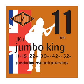 ROTOSOUNDJK11 Jumbo King Light 11-52 アコースティックギター弦×3セット